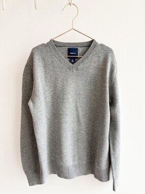 Gap Kids Grey Uniform V-Neck Long Sleeve Sweater
